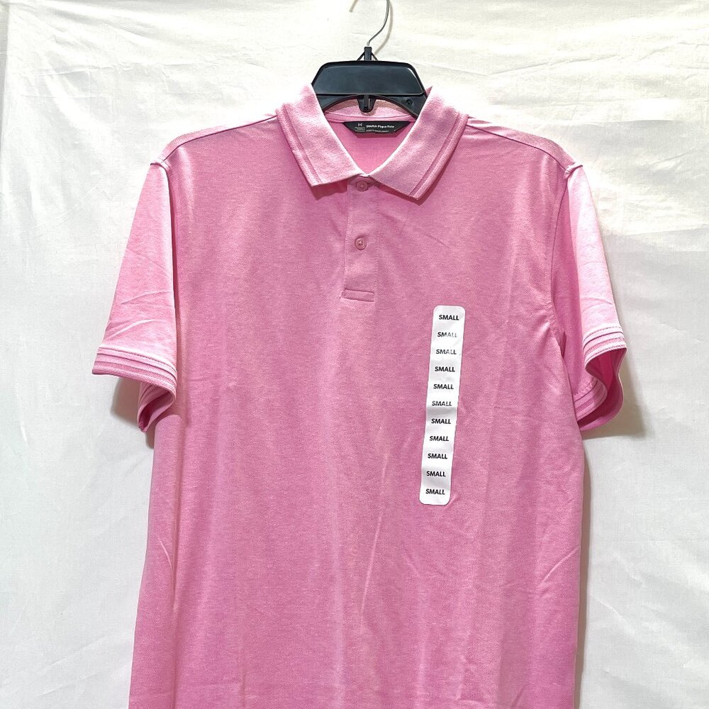 [Brand New] Stretch Pique Polo | Male | Pink | Size Small